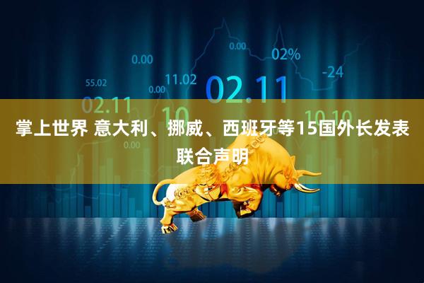掌上世界 意大利、挪威、西班牙等15国外长发表联合声明